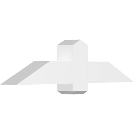 Ekena Millwork Eugene Architectural Grade PVC Gable Bracket, 48"W x 12"H x 6"D x 6"F, 6/12 Pitch GBP048X12X0606EUG00